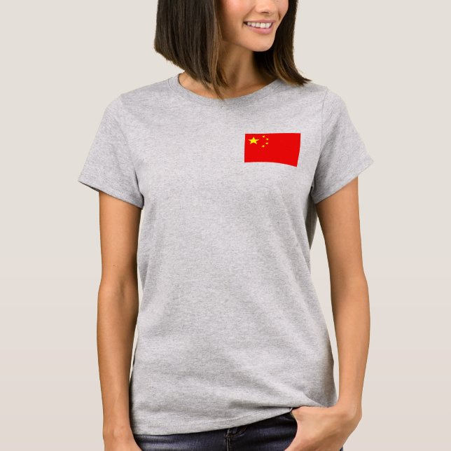 Camiseta China Flag e Map Dk T-Shirt (Frente)