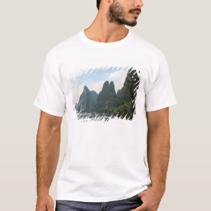 Camiseta China, Guilin, Rio Li, Barcos fluviais alinham-se