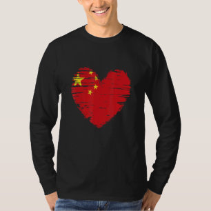 Camiseta China Heart Chinese Flag Pride Chinês