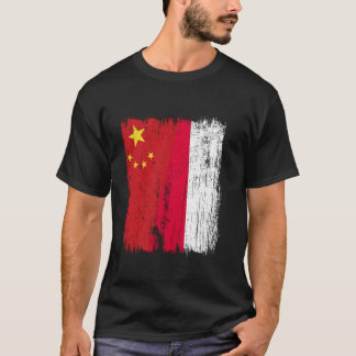 Camiseta China Polónia Meia Bandeira Ancestralidade Chinesa