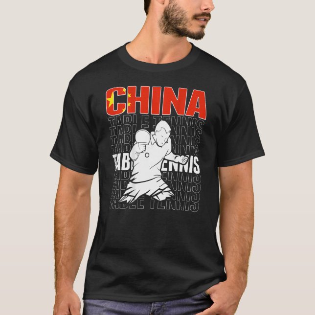 Camiseta China Table Tennis   Support Chinese Ping Pong Tea (Frente)