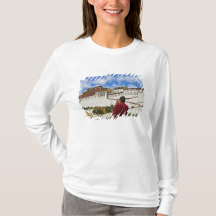 Camiseta China, Tibete, Lhasa, monge tibetano com Potala