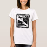 Camiseta China tradicional no aniversário de 20<br><div class="desc">Se quiser ajuda para personalizar este design, use o botão Perguntar a este designer, logo abaixo deste texto. Uma design romântica para um 20 de 20 anos de casamento de casais casados. A ilustração de um homem e de uma esposa de mãos dadas, o texto lê a porcelana, que é...</div>