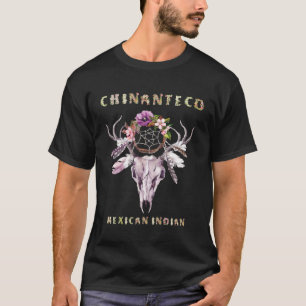 Camiseta Chinanteco Mexicano Tribo Indiana BOHO Crânio
