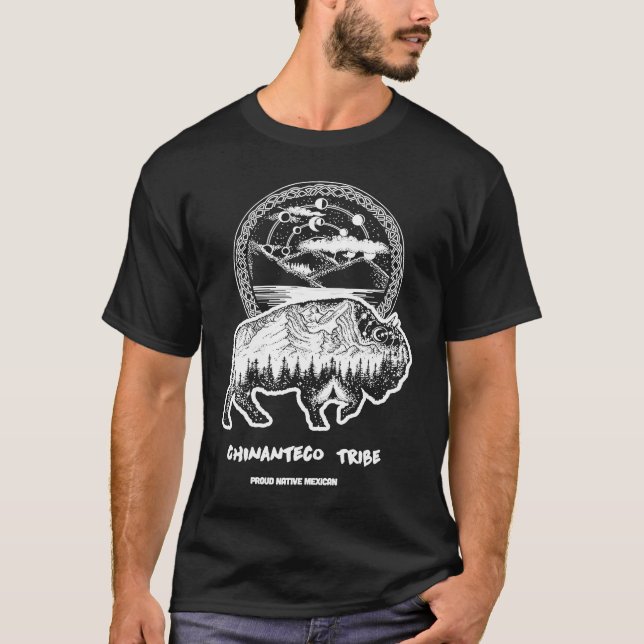 Camiseta Chinanteco Tribe Nativo índio Mexicano Ortod Astro (Frente)