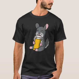 Camiseta Chinchilas Bebendo Cerveja Animal de Estimação