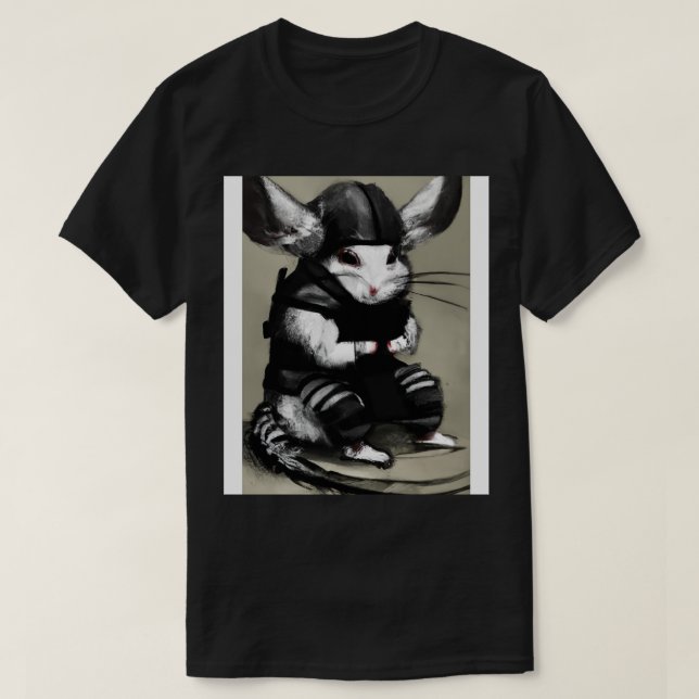Camiseta Chinchilla com roupa ninja 2 (Frente do Design)
