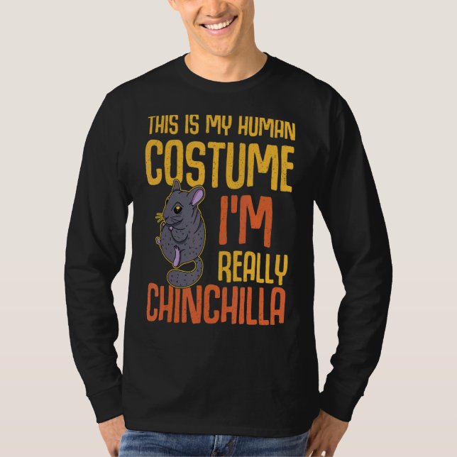Camiseta Chinchilla Cute Say Dust Pet Rodent 34 (Frente)