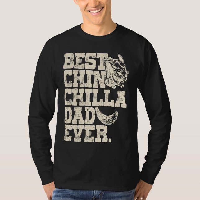 Camiseta Chinchilla Daddy Father Best Chinchilla Dad Ever (Frente)