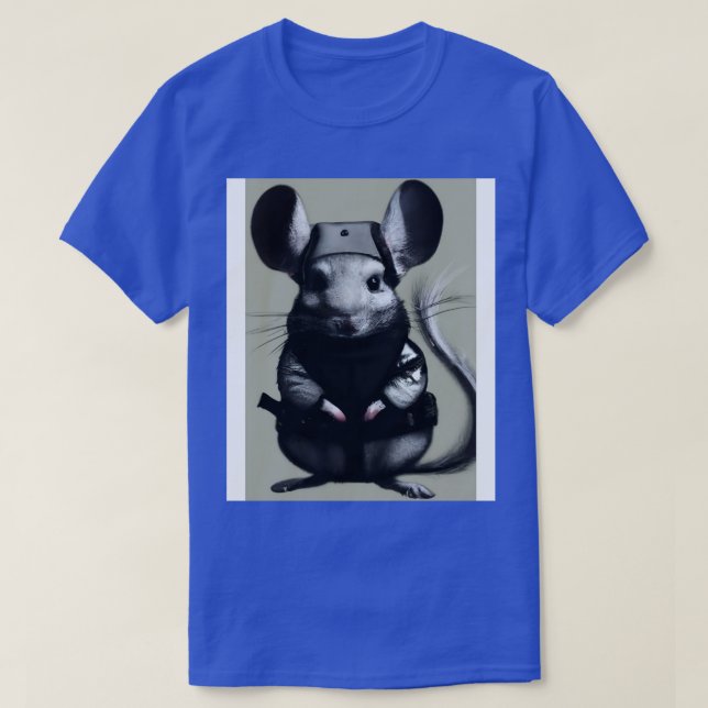 Camiseta Chinchilla em um traje ninja 1 (Frente do Design)