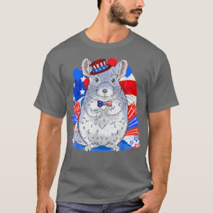 Camiseta Chinchilla Funny Merica 4 de julho americano