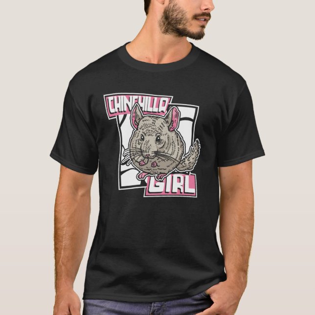 Camiseta Chinchilla Girl Long Hair Short Tail Chinchilla (Frente)