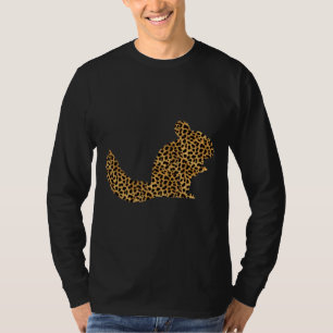 Camiseta Chinchilla Leopard Imprime mulheres Amantes de os