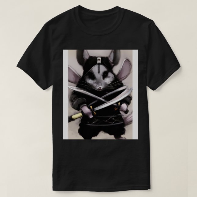 Camiseta Chinchilla numa fantasia ninja (Frente do Design)