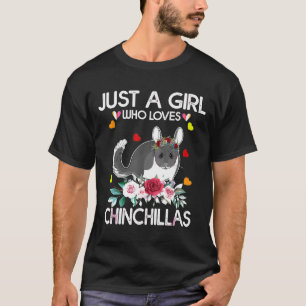 Camiseta Chinchilla Para Mulheres Apenas Uma Menina Que Ama