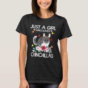 Camiseta Chinchilla Para Mulheres Apenas Uma Menina Que Ama