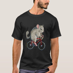 Camiseta Chinchilla Riding Bicycle Cute Biker Cyclist