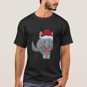 Camiseta Chinchilla Santa Hat Natal Chinchilla Proprietário