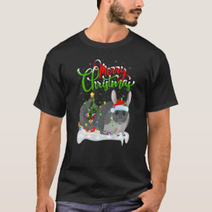Camiseta Chinchilla Xmas Decorações Papais noeis Chinchilla
