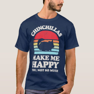 Camiseta Chinchillas me fazem feliz retrato sunset para hom