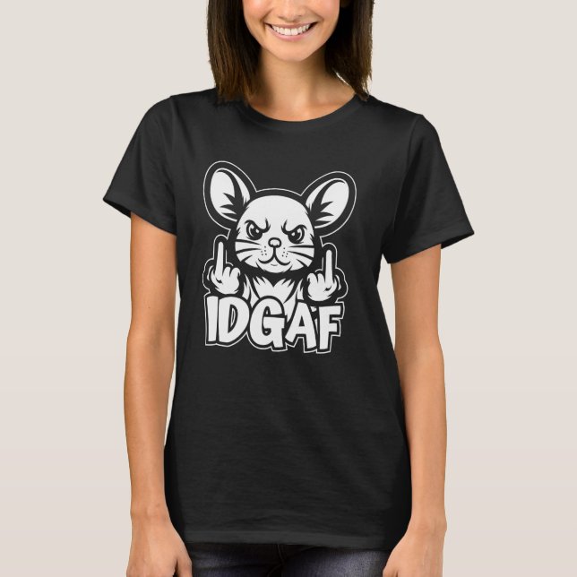 Camiseta Chinchillin Chinchilla Rodent - Idgaf (Frente)