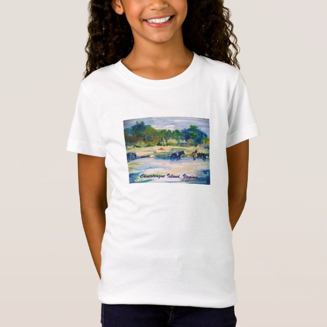 Camiseta Chincoteague Island Horse Painting T-Shirt (Frente)