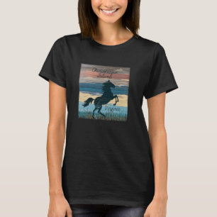 Camiseta Chincoteague Island VA Cavalos Selvagens Costeiros