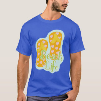 Camiseta Chinelo de Verão de Praia Estética Sticker menino
