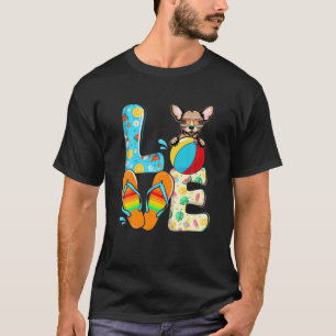 Camiseta Chinelos Adoram Cachorro Chihuahua Summer Vibes Be