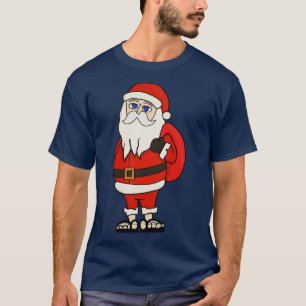 Camiseta Chinelos de Natal do Papai Noel