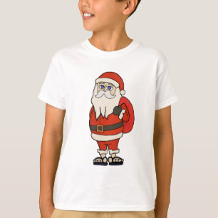 Camiseta Chinelos de Natal do Papai Noel