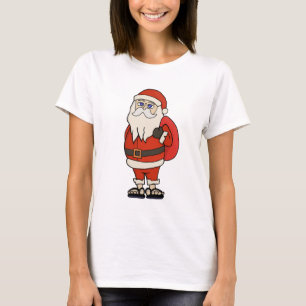 Camiseta Chinelos de Natal do Papai Noel