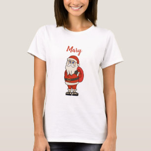 Camiseta Chinelos de Natal do Papai Noel Personalizado