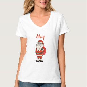 Camiseta Chinelos de Natal do Papai Noel Personalizado