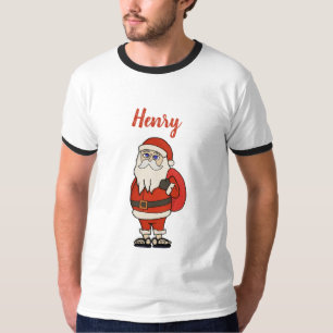 Camiseta Chinelos de Natal do Papai Noel Personalizado