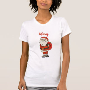 Camiseta Chinelos de Natal do Papai Noel Personalizado