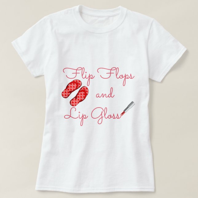 Camiseta Chinelos e Lip Gloss T-Shirt (Frente do Design)