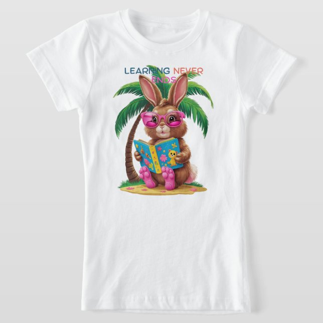 Camiseta 🐰👓📖 Chinelos & Ficção – Edição Coelho (Postura )