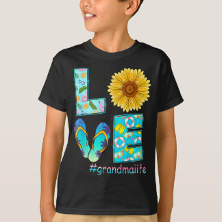 Camiseta Chinelos Hippie Girassol Vida Avó AMOR