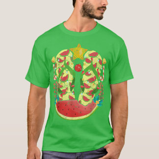 Camiseta Chinelos Tropicais Melancia Luzes de Natal