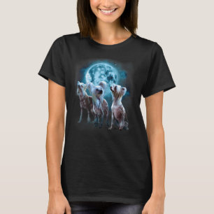Camiseta Chinês Crested Howling na Lua Chinesa Cres