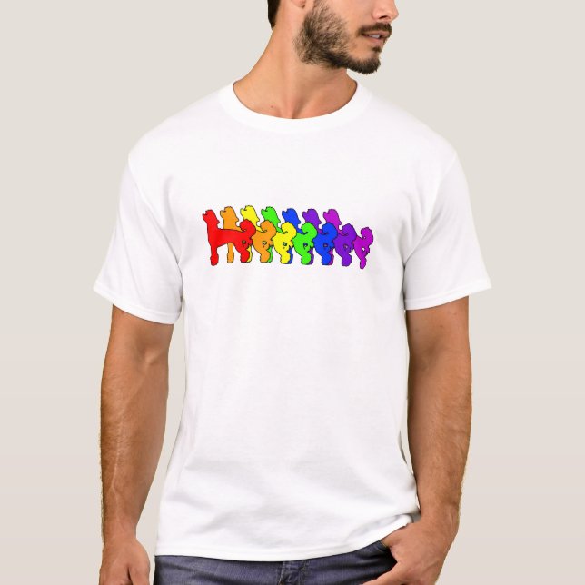 Camiseta Chinês do arco-íris Crested (Frente)