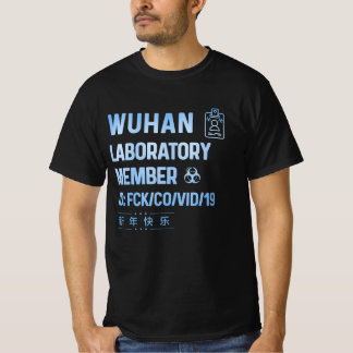Camiseta Chinês do vírus Wuhan Laboratory