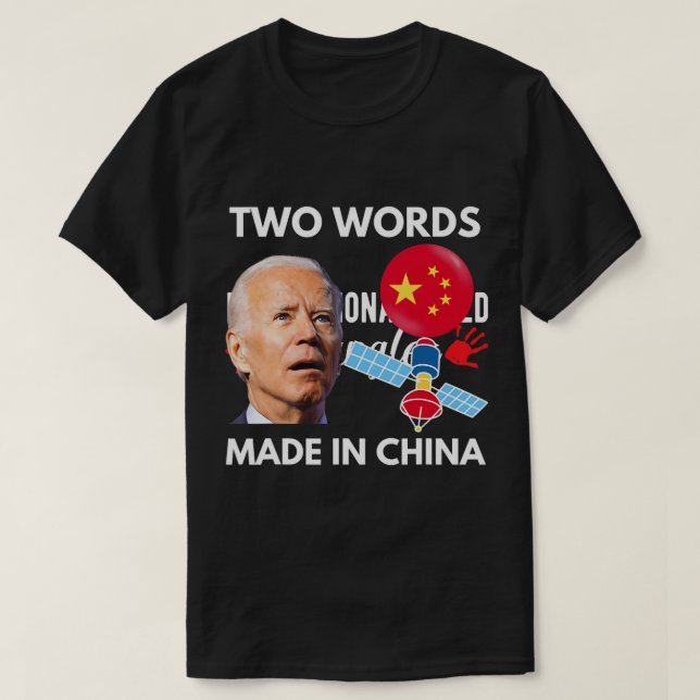 Camiseta Chinês espião Balão Engraçado Vigilância Joe Biden (Frente do Design)