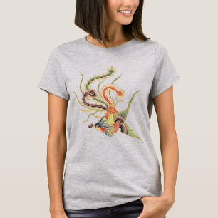 Camiseta Chinês Phoenix - pássaros mitológicos AR de