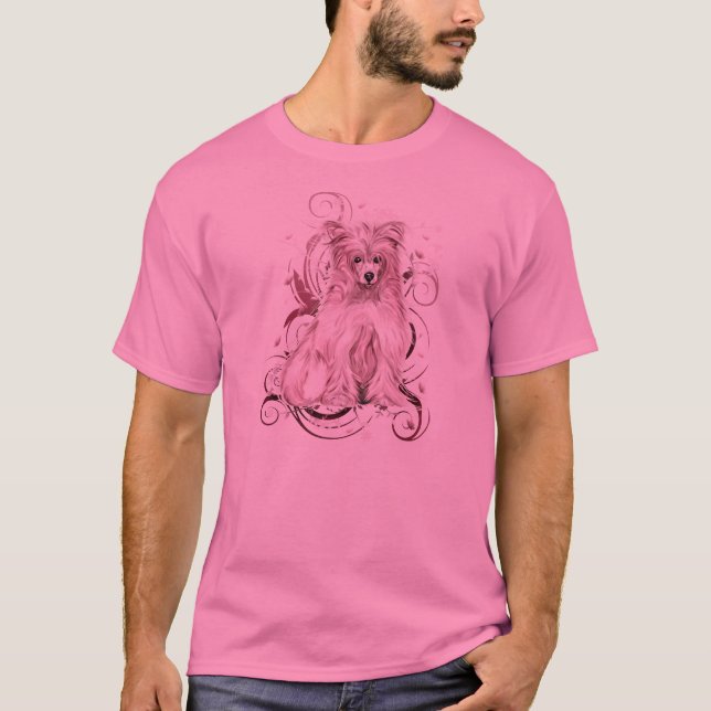 Camiseta Chinês - Rosa - NB (Frente)