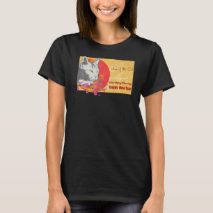 Camiseta Chinês Vietnamita Ano Novo 12 Zodiatas Caligrafia