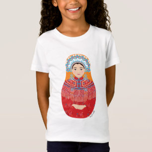 Camiseta Chinesa Bride Matryoshka Girls'