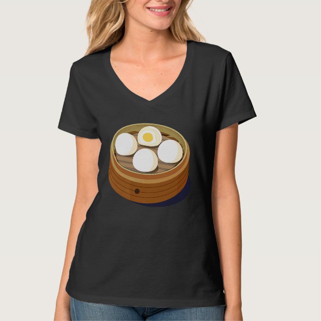 Camiseta Chinese Dim Sum Sweet Bun Foodie (Frente)