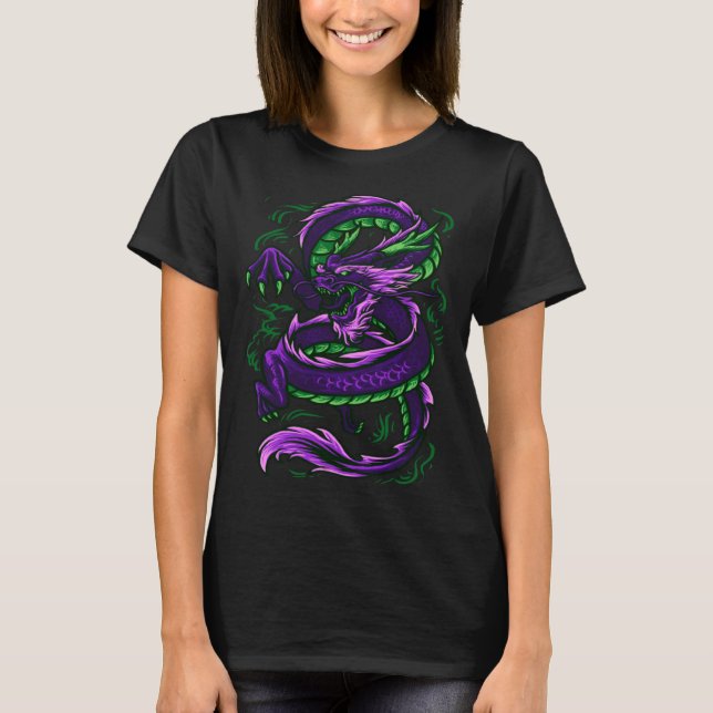 Camiseta Chinese Japanese Culture Dragon Asian Mythology An (Frente)